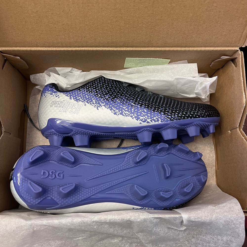 DSG soccer cleats ⚽️ Speed Viper style, color purple/silver